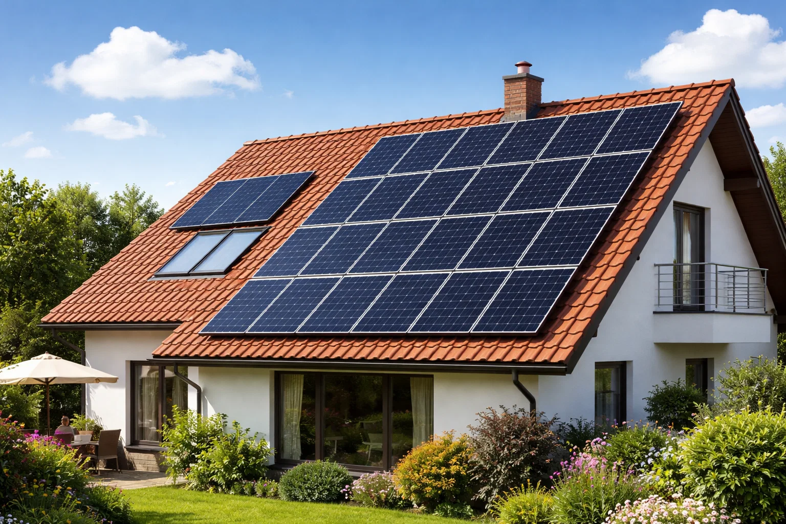 dach z fotowoltaiką